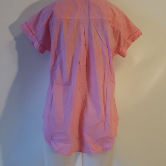 NWT Womens Romi Basha Pink Paisley & Animal Print Button Down Shirt S - Picture 4 of 6